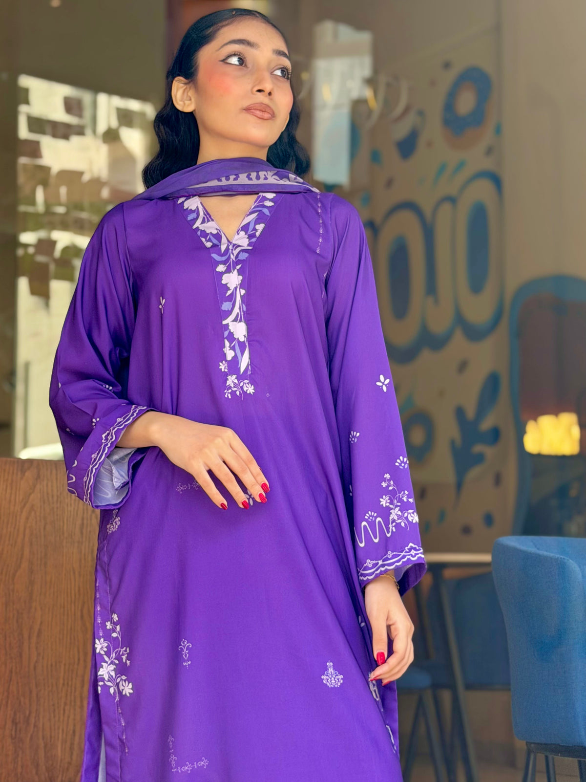 Purple Crush full kaftan look