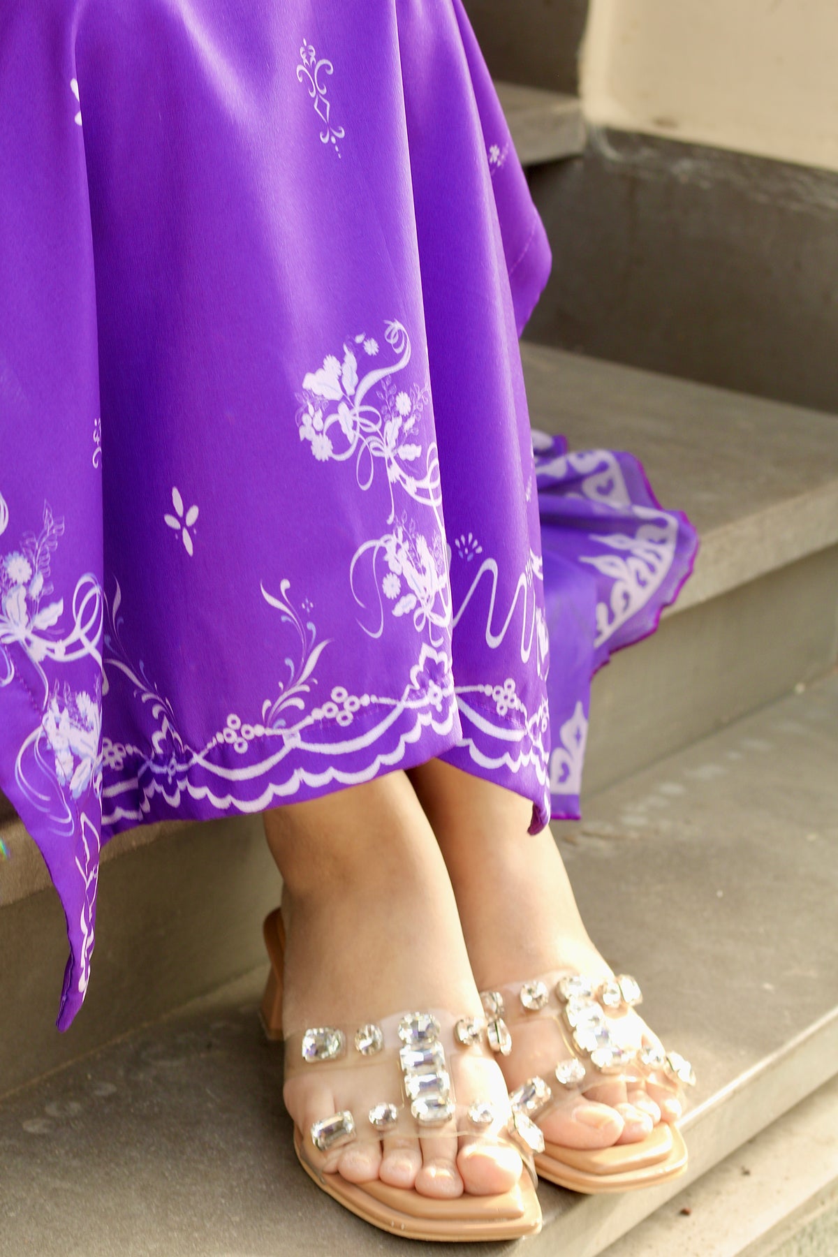 Purple Crush hem and trouser detail